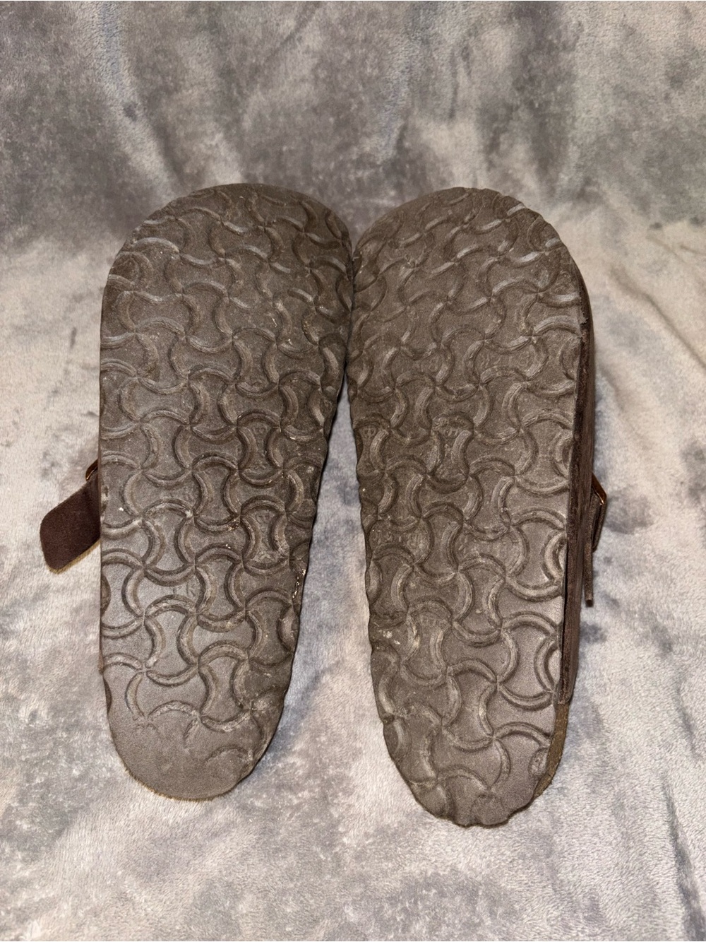 Birkenstock Dark Brown Suede Boston Clogs with Buckle - Picture 5 of 6